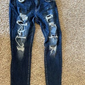 Kancan skinny ripped jeans